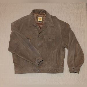 Vintage Hard Rock Cafe Phoenix AZ Save The Planet Suede Leather Bomber Jacket